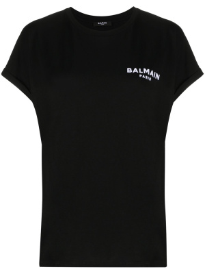 

Small flocked logo T-shirt, Balmain Small flocked logo T-shirt