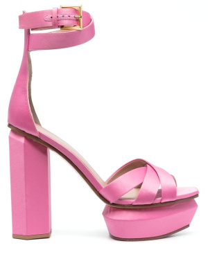 

Ava satin 140mm platform sandals, Balmain Ava satin 140mm platform sandals