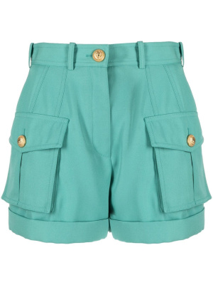 

High-waisted flap-pocket shorts, Balmain High-waisted flap-pocket shorts