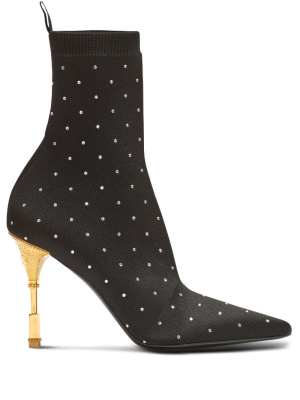 

Moneta crystal-embellished ankle boots, Balmain Moneta crystal-embellished ankle boots