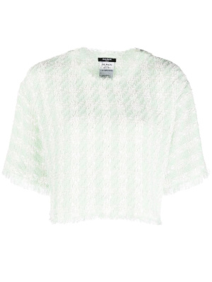 

Cropped tweed T-shirt, Balmain Cropped tweed T-shirt
