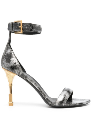 

Metallic-effect leather sandals, Balmain Metallic-effect leather sandals