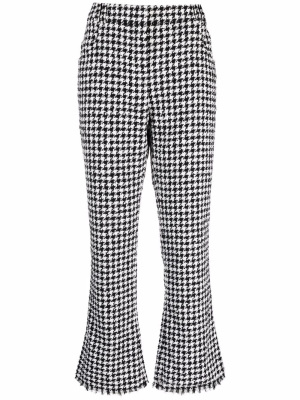 

Houndstooth-pattern cropped trousers, Balmain Houndstooth-pattern cropped trousers