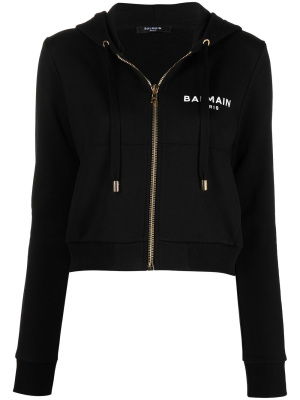 

Logo-print zip hoodie, Balmain Logo-print zip hoodie