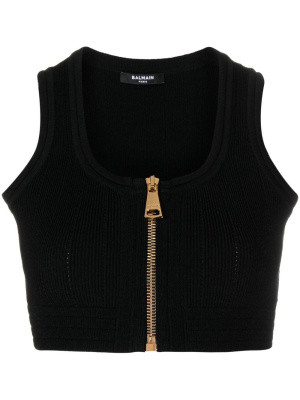 

Knit bralette crop top, Balmain Knit bralette crop top