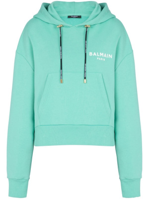 

Chest logo-print detail hoodie, Balmain Chest logo-print detail hoodie