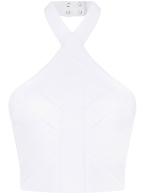 

Halterneck knitted crop top, Balmain Halterneck knitted crop top