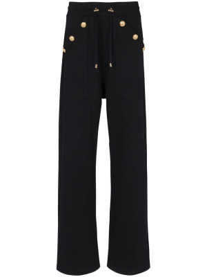 

Drawstring organic-cotton track pants, Balmain Drawstring organic-cotton track pants