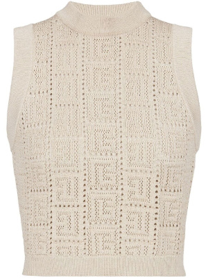 

Monogram knitted crop top, Balmain Monogram knitted crop top