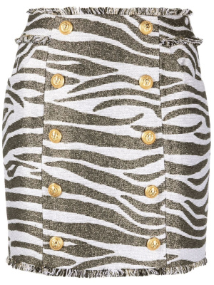 

Zebra print high-waisted miniskirt, Balmain Zebra print high-waisted miniskirt