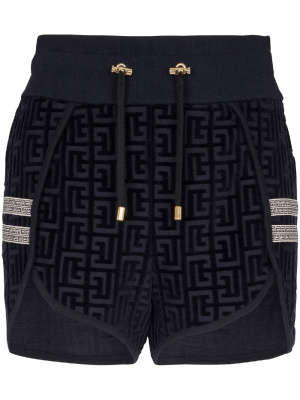 

Monogram-pattern mini shorts, Balmain Monogram-pattern mini shorts