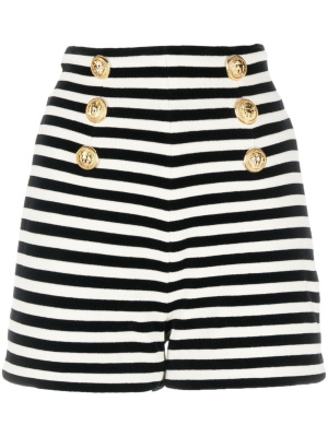 

Striped cotton shorts, Balmain Striped cotton shorts