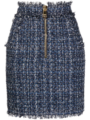 

High-waisted tweed mini skirt, Balmain High-waisted tweed mini skirt