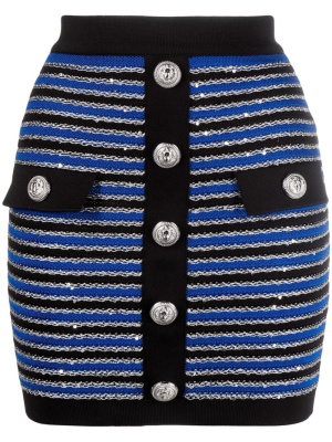

Striped button-fastening skirt, Balmain Striped button-fastening skirt