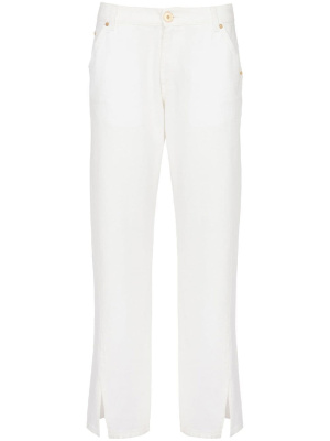 

Low-rise slit-straight jeans, Balmain Low-rise slit-straight jeans