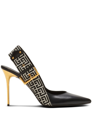 

Ruby monogram slingback pumps, Balmain Ruby monogram slingback pumps