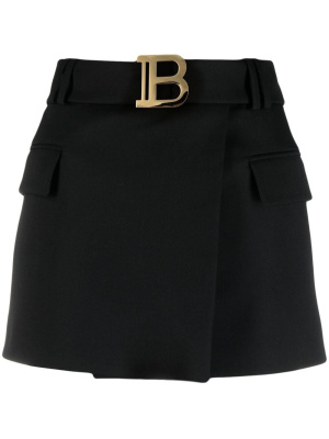 

B-logo wrap skirt, Balmain B-logo wrap skirt