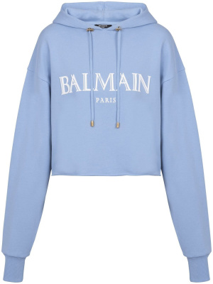

Roman-rubber-logo-cropped-hoodie, Balmain Roman-rubber-logo-cropped-hoodie