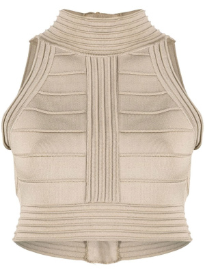 

Seam detailed crop top, Balmain Seam detailed crop top