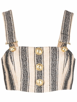 

Striped cropped top, Balmain Striped cropped top