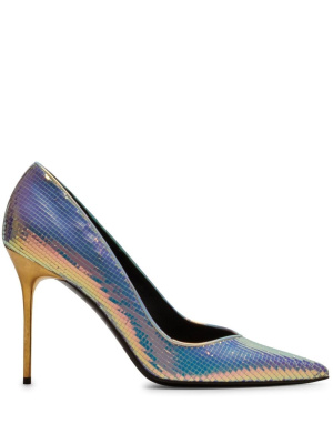 

Metallic-effect leather pumps, Balmain Metallic-effect leather pumps