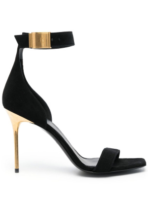 

Suede 110mm strappy sandals, Balmain Suede 110mm strappy sandals
