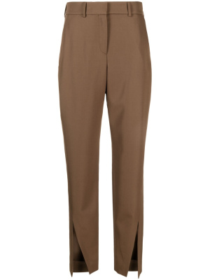 

Slit-detail wool tapered trousers, Balmain Slit-detail wool tapered trousers