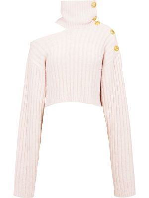 

Cut-out cropped jumper, Balmain Cut-out cropped jumper