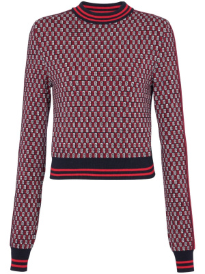 

Monogram check-pattern jumper, Balmain Monogram check-pattern jumper