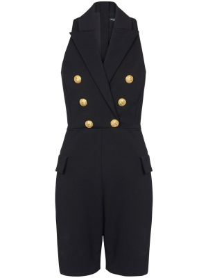 

Peak-lapels double-breasted playsuit, Balmain Peak-lapels double-breasted playsuit