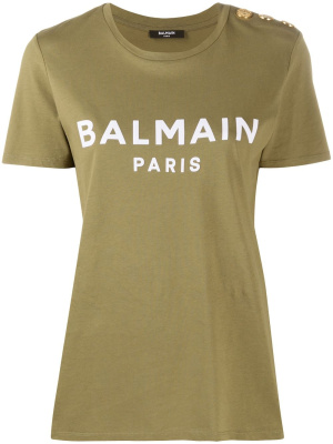 

Button detail logo T-shirt, Balmain Button detail logo T-shirt