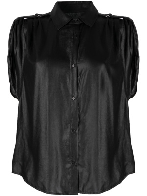

Shoulder roll-tab blouse, DKNY Shoulder roll-tab blouse