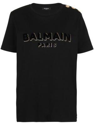 

Logo-print short-sleeve T-shirt, Balmain Logo-print short-sleeve T-shirt