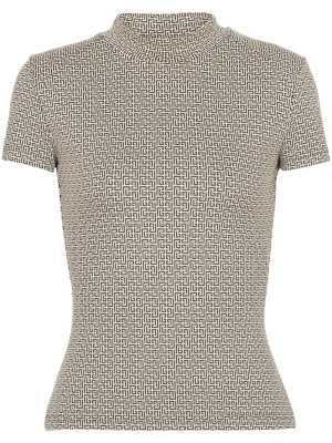 

Monogram-jacquard knitted top, Balmain Monogram-jacquard knitted top