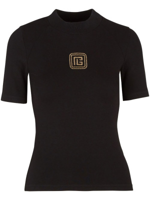

Retro logo-embroidered T-shirt, Balmain Retro logo-embroidered T-shirt