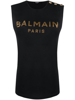 

Logo print vest, Balmain Logo print vest