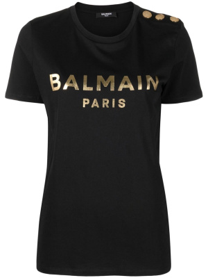 

Logo-print cotton T-shirt, Balmain Logo-print cotton T-shirt
