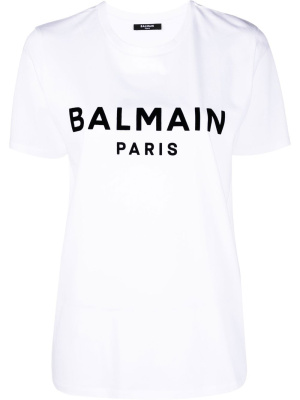 

Logo-print cotton T-shirt, Balmain Logo-print cotton T-shirt