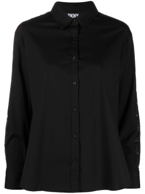 

Side-stripe logo-embroidery shirt, DKNY Side-stripe logo-embroidery shirt