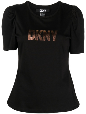 

Logo-print short-sleeved cotton T-shirt, DKNY Logo-print short-sleeved cotton T-shirt