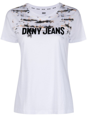 

Logo-print tie-dye T-shirt, DKNY Logo-print tie-dye T-shirt