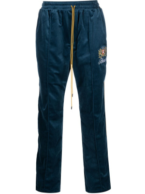 

Embroidered velvet track pants, Rhude Embroidered velvet track pants