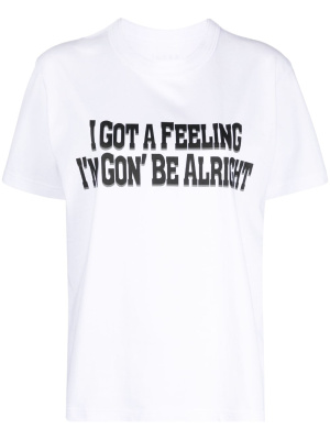 

Slogan-print cotton T-shirt, Sacai Slogan-print cotton T-shirt
