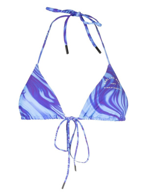 

Abstract-print string bikini top, Karl Lagerfeld Abstract-print string bikini top