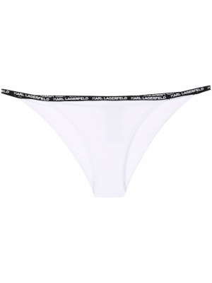 

Logo-waist slip-on bikini briefs, Karl Lagerfeld Logo-waist slip-on bikini briefs