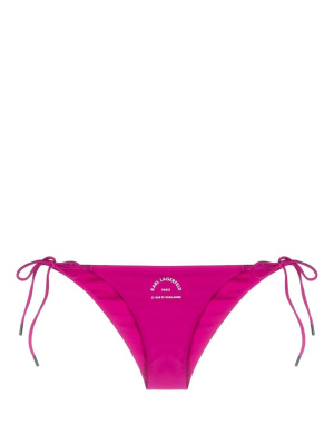 

Side-tie logo-print bikini bottoms, Karl Lagerfeld Side-tie logo-print bikini bottoms