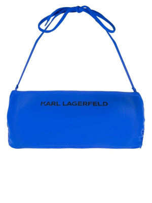 

Logo-print bandeau bikini-top, Karl Lagerfeld Logo-print bandeau bikini-top