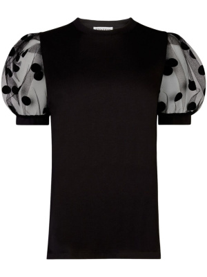 

Polka-dot-sleeves cotton T-shirt, Nina Ricci Polka-dot-sleeves cotton T-shirt