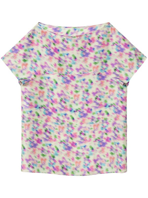 

Abstract floral-print silk T-shirt, Nina Ricci Abstract floral-print silk T-shirt