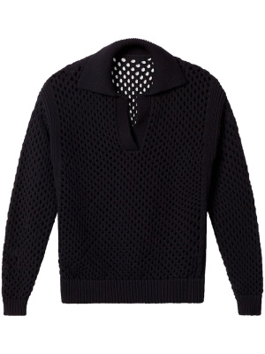 

Open-knit spread-collar jumper, Nina Ricci Open-knit spread-collar jumper